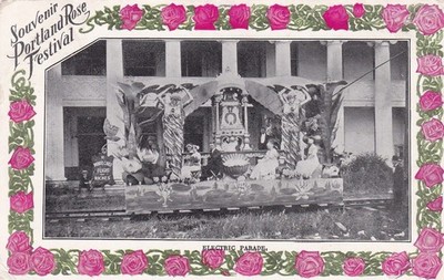 Monte Carlo Float #11 Rose Festival Parade Portland Oregon Postcard 1912