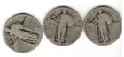 1926,1928 & 1929 Standing Liberty Quarter Silver 25C Lot of 3 Coins