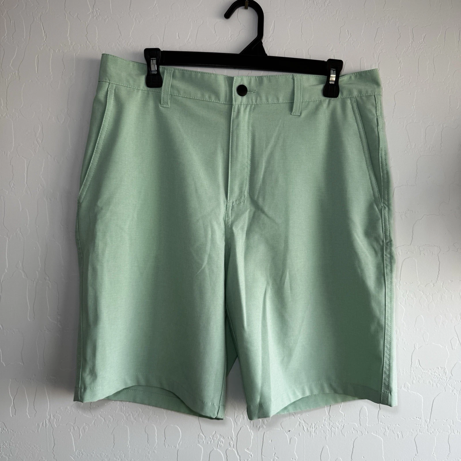 Panama Jack Hybrid Shorts Men's 34 Mint Green Stretch Quick Dry Swim Beach Golf