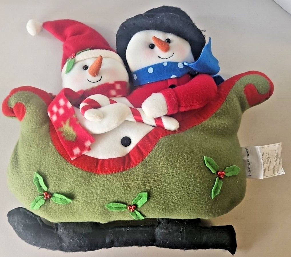 Kohl's St. Nicholas Square Holiday Throw Pillow W/Mr. & Mrs. Claus In