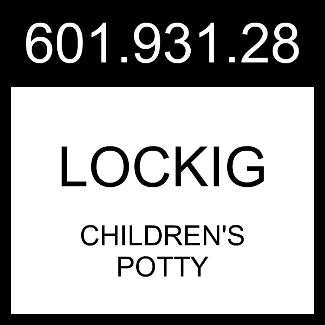 Lockig children's best sale potty