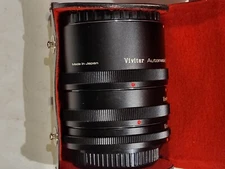 Vivitar Extension Tube Set 12mm, 20mm, 36mm Tubes W/ Case