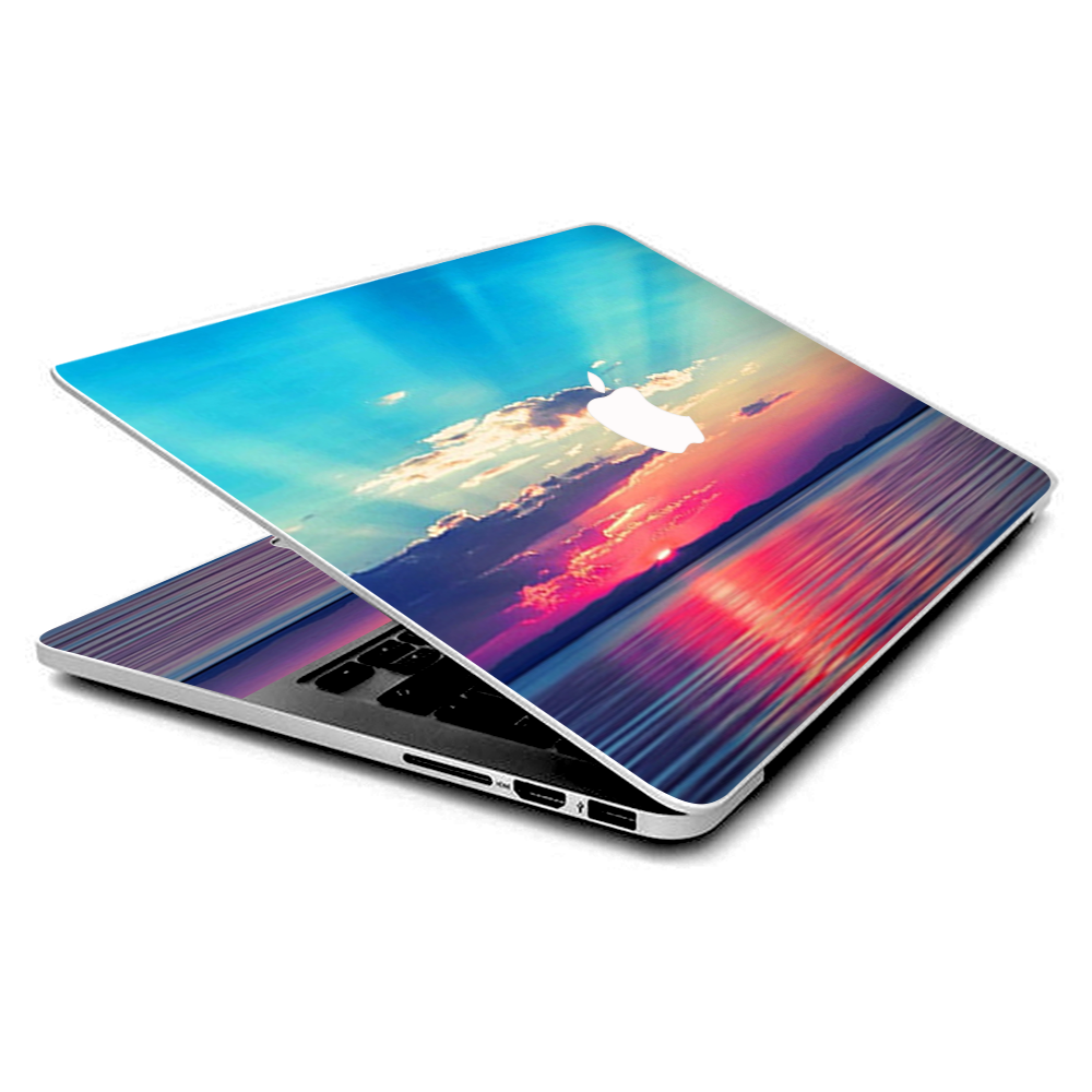 Skin Wrap for MacBook Pro 15 inch Retina, sunset on beach