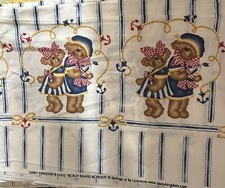 Fabric Cotton Daisy Kingdom Beach Bears Border 1/2 Yard 1612 VTG