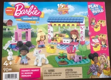 Mega Barbie Farmer's Market Building Set with 90 Bricks and Special Pieces,