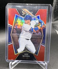 Jeff McNeil 2022 Select Baseball Premier Level Red Prizm #138 SP #d 179/199