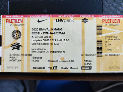 Ticket Estonia v Northern Ireland 08/06/2019