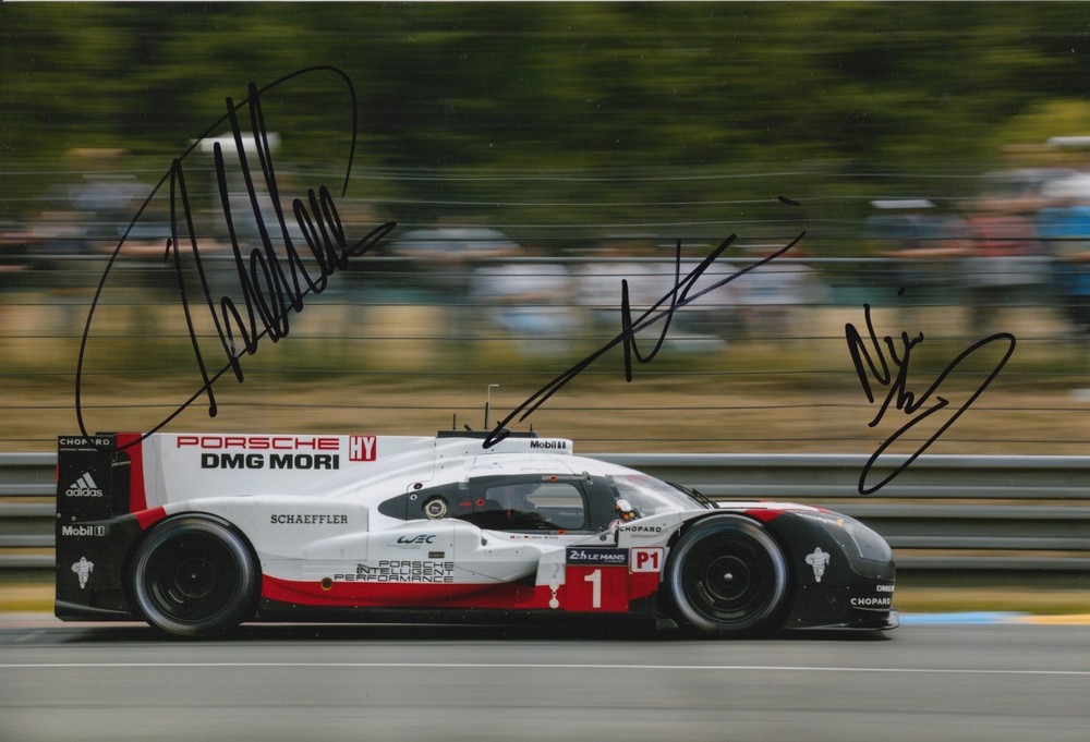 Jani Tandy Lotterer Autographed Porsche Le Mans 2017 8x12 Photo