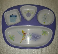 TINKERBELL Disney Divided Plate Hard Plastic Zak Designs