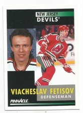 VIACHESLAV SLAVA FETISOV 1991-92 PINNACLE CARD NM-MT CONDITION