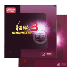 Original DHS Hurricane 3 Table Tennis Pips-in Rubber Red or Black 39°/ 2.2mm