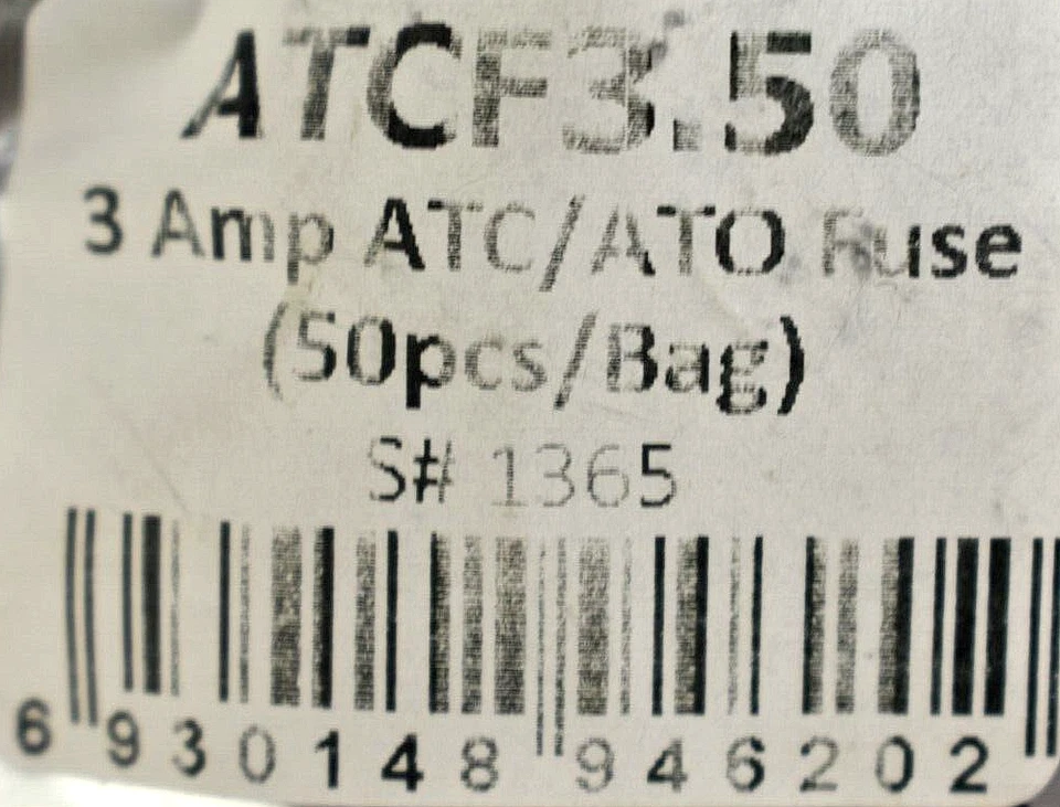 350 Count - XScorpion 3 AMP CAR TRUCK BOAT MARINE RV ATC/ATO Regular Blade Fuse - Image 4 of 4