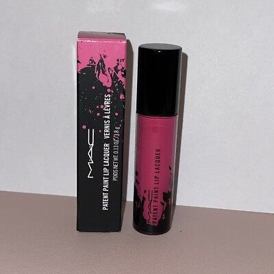 MAC Patent Paint Lip Lacquer Gloss LET S GET GLOSSED Barbie Pink Lipgloss NEW