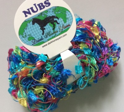 Turquoise Blue Yellow Green Pink Butterfly Yarn Dark Horse Nubs #60 Flag 20g 71y
