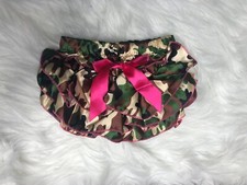Lot of 12 Baby Girl Camo Ruffle Bottom Diaper Cover Bloomers