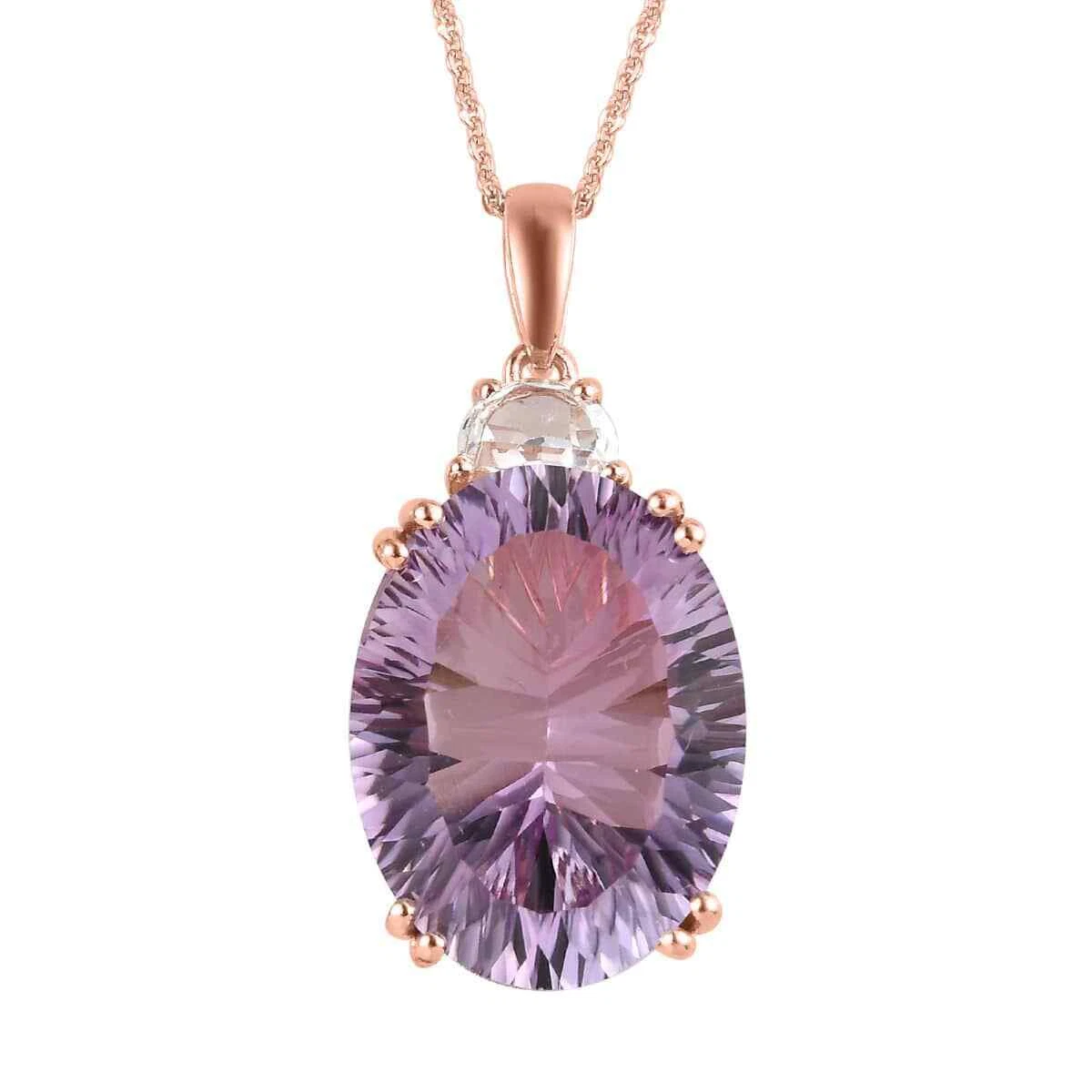 Amethyst and shop topaz necklace