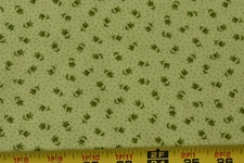By 1/2 Yd, Olive-Green Floral on Green, Moda/Japan/Summer Beauty II, P4762