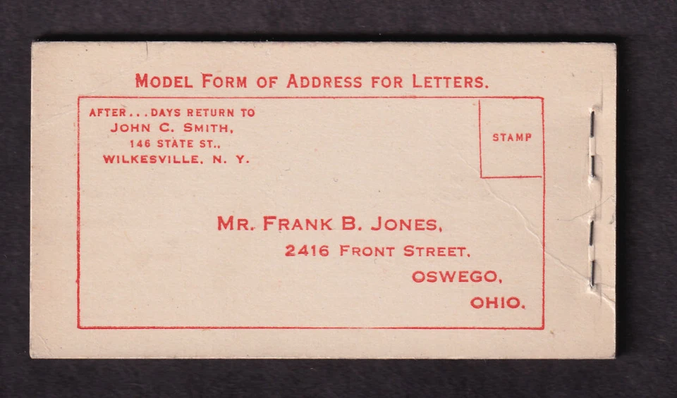 1914 Combo 1c 2c booklet BK43 (4 424d & 4 425e panes) mint complete CV $300 - Image 2 of 2