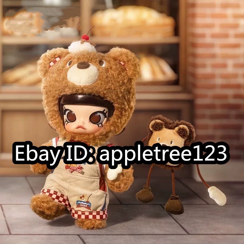 POP MART MOLLY Bear Bread Brown Limited ABS PVC Action