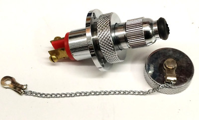 Electrical Marine Bulkhead fitting Chrome over Brass NOS Wiring 12 14 16GA