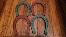 Vintage Lot AUBURN Rubber Toys HORSESHOE Game Western Design
