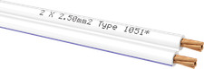 Oehlbach Lautsprecherkabel OFC Kabel Speaker Wire 25 2x2,50mm² Type 1051 Weiß