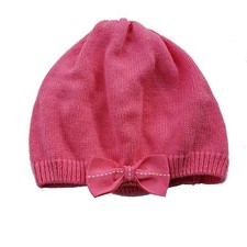 New Girls Gymboree Hat Size 2T 3T Posh and Playful Pink Knit Cap Bow Puppy
