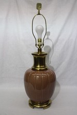 Paul Hanson Table Lamp Solid Brass with Mauve...