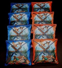 DUCK HUNTING SEASON RIFLE BLUE ORANGE 8 ACA regulation Cornhole bags B262