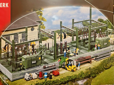 ELECTRICAL POWER SUBSTATION & TRANSFORMERS - HO Scale PLASTIC KIT - FALLER - NEW