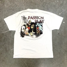 VTG Worthy Is the Lamb Play T Shirt Graphic Jesus Passion Christ Single Stitch
