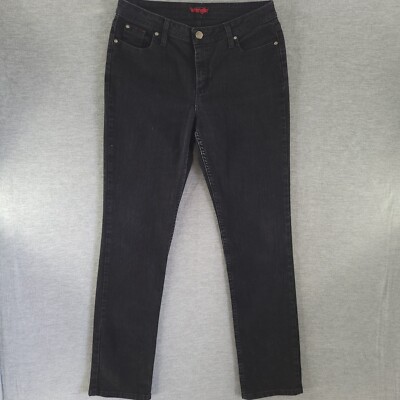 Wrangler Jeans Womens 10 Black Denim Mid Rise Straight Leg