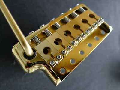 #ad Brass PRS Style Tremolo Bridge Complete Install Kit Gold USA Shipping $39.99