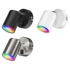 Wandspot WAIKA, einflammig, mit Schalter, GU10, schwarz matt, inkl. Smart Home