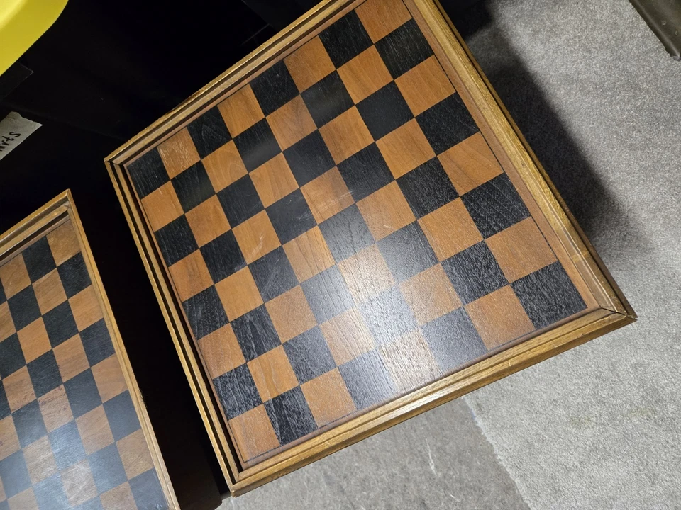 Pairr Lane Rolling Cube Storage Ottoman End Tables Game Board Black Flip Top - Image 2 of 4