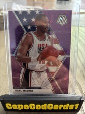 2019-20 Panini Mosaic - USA Basketball Karl Malone #257 Purple Fast Break Prizm