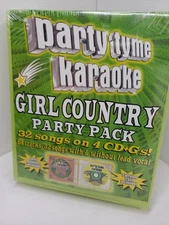 NEW SEALED Party Tyme Karaoke Girl Country Party Pack 4 CD+Gs 32 Songs Music