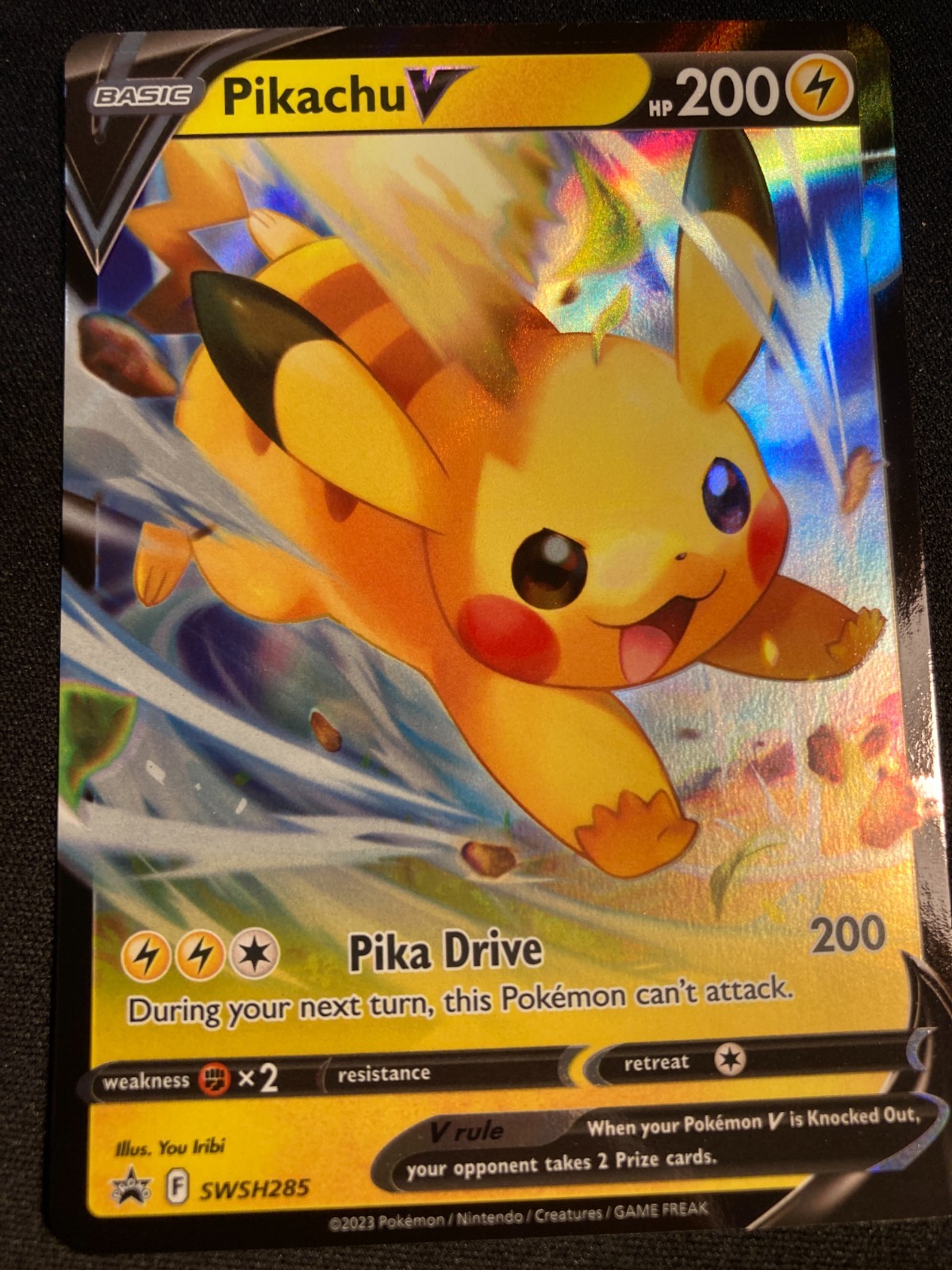 Pikachu V SWSH285 - Black Star Promo - Ultra Rare Holo Pokemon Card Near Mint