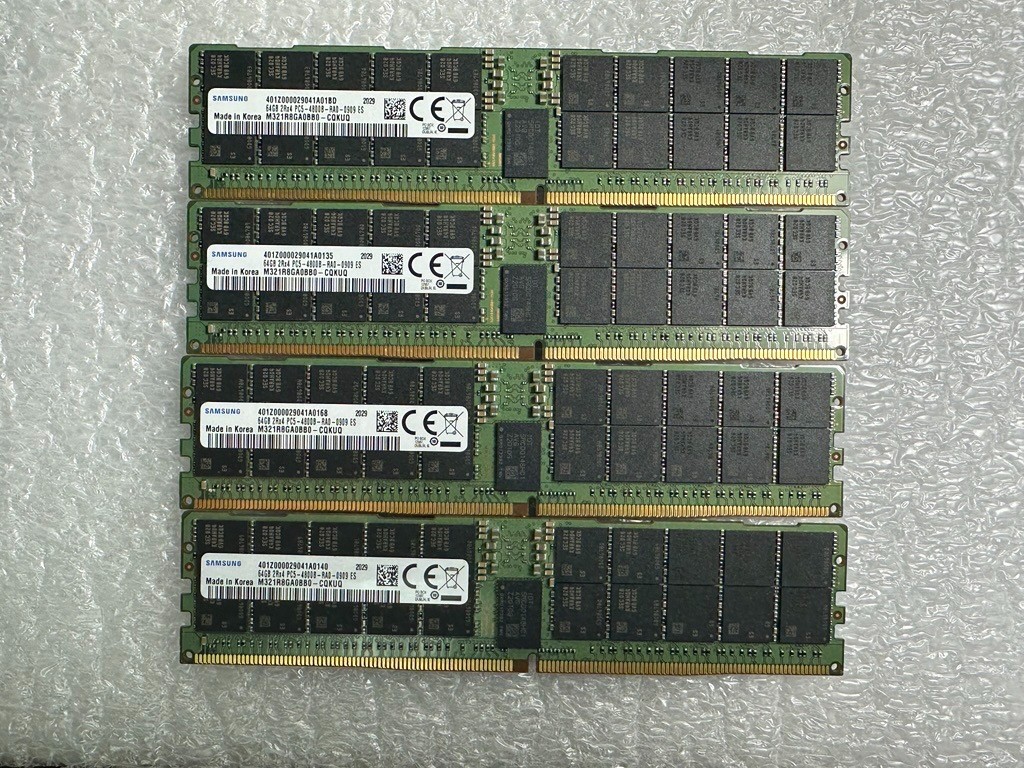 LOT OF 4 M321R8GA0BB0-CQK Samsung 64GB DDR5-4800MHz ECC RDIMM 2Rx4 (Non-Working)