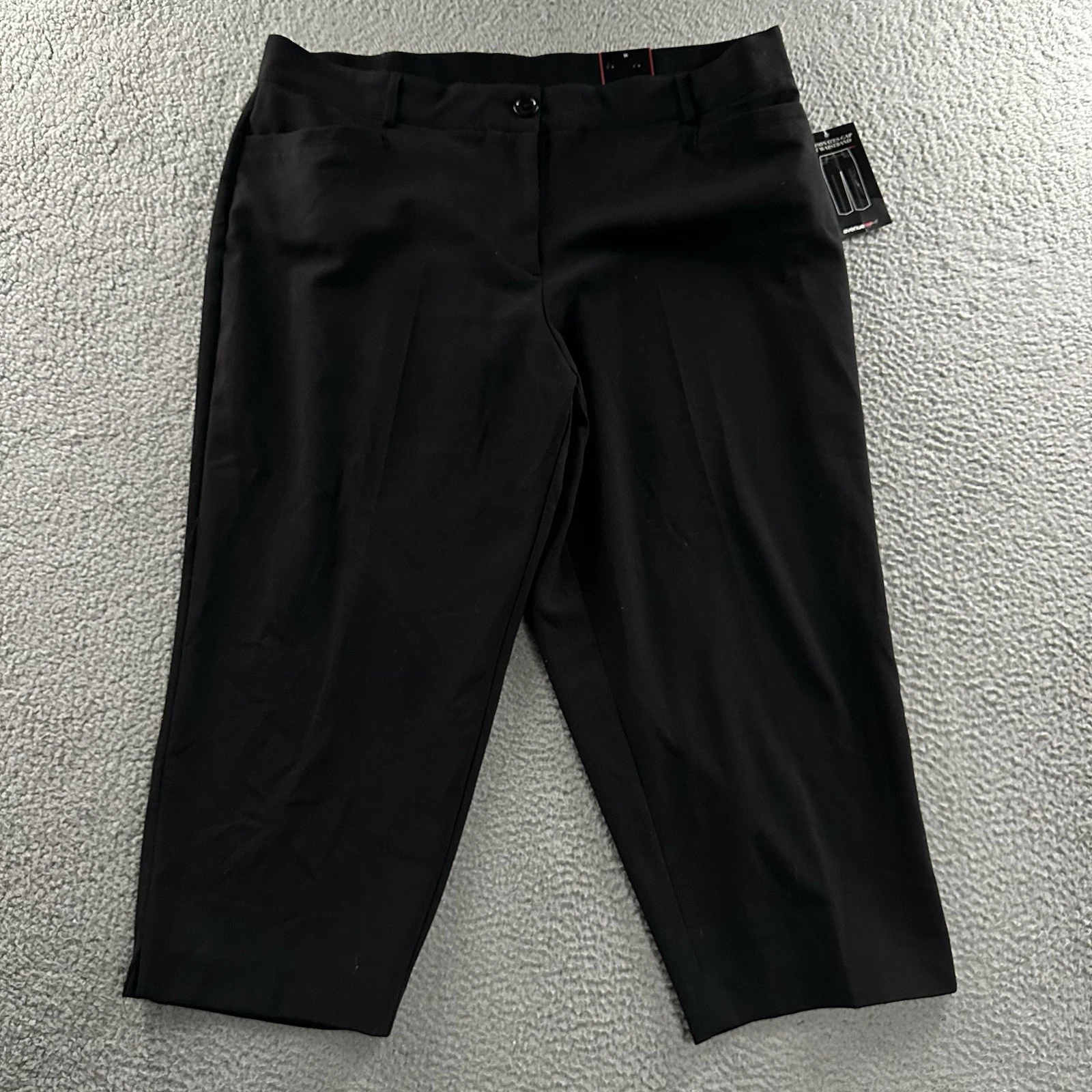 Avenue Womens Pants Blue Size 18 No Gap Capri Career Office Work Polyester Blend