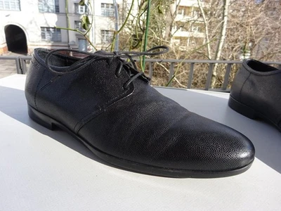 HUGO BOSS 50321577 Derby Herren Schuhe Business Leder Schwarz Italy Gr.40 TOP - Bild 1 von 4