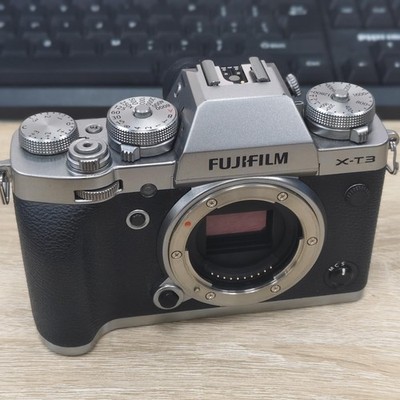 90%New Fujifilm X-T3 XT3 Mirrorless Digital Camera Sliver Body Only Tested SD