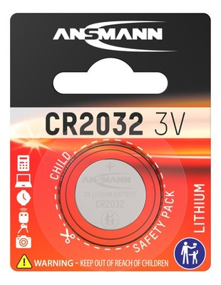ANSMANN 10x CR2032 Batterie Lithium Knopfzelle 3V /für TAN-Gerät, Uhren, etc.