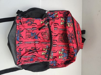 Transformers Backpack Kids Red Great Condition 