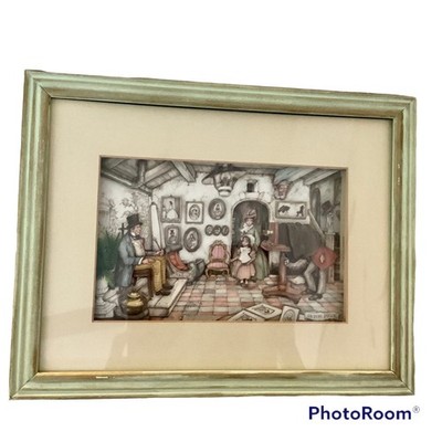 VTG 1973 ANTON PIECK 3D ART LITHOGRAPH PRINT PHOTO SHOP PHOTOGRAPHER PICTURE DAY
