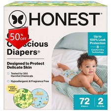 The Honest Company Clean Conscious Diapers UR Ribbiting - Size 2 - 72ct