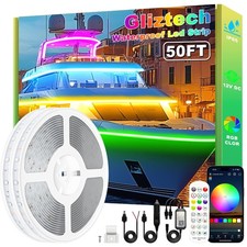 Led Boat Lights 50FT, Marine Pontoon Led Lights with App, 12V RGB Waterproof ...