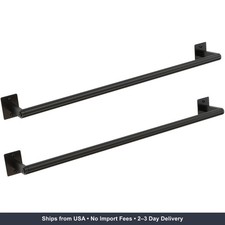 2 Packs 24 Inch Bathroom Towel Bar, Matte Black Towel Racks for Bathroom, JIAPAI