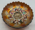 BEAUTIFUL VINTAGE CARNIVAL FENTON AMETHYST HOLLY ICE CREAM BOWL “SMOOTH EXTERIOR