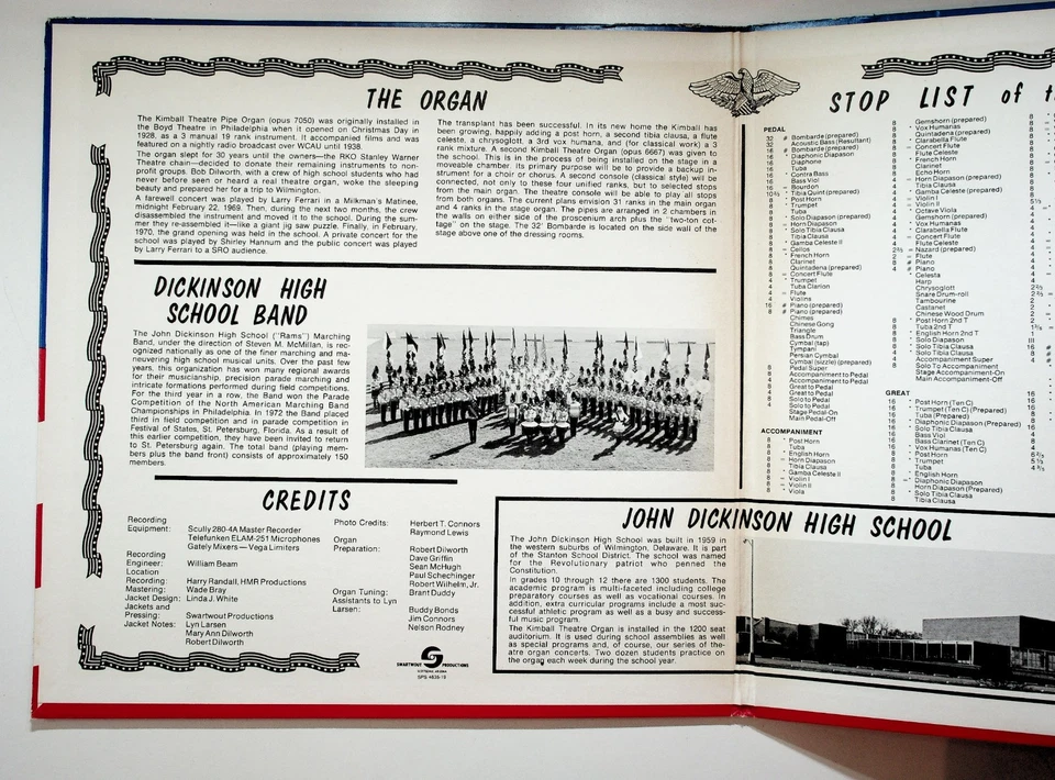 Lyn Larsen America I Love You Organ LP Dickinson Theatre DTOS-1002 Foto 3 de 4